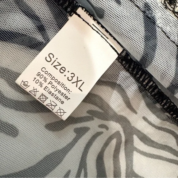 Sheer Lace Lingerie Babydoll Nightie Size 3XL Sexy Y2K - Picture 6 of 10